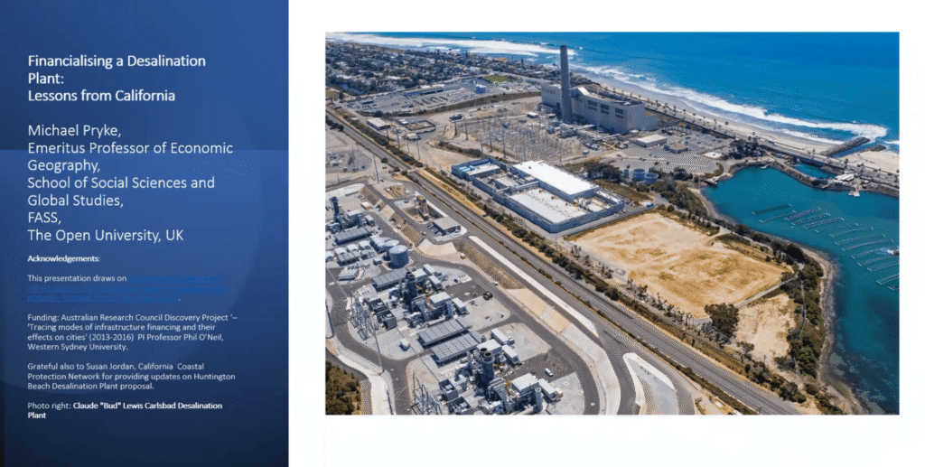 Financialising a Desalination Plant: Lessons From California