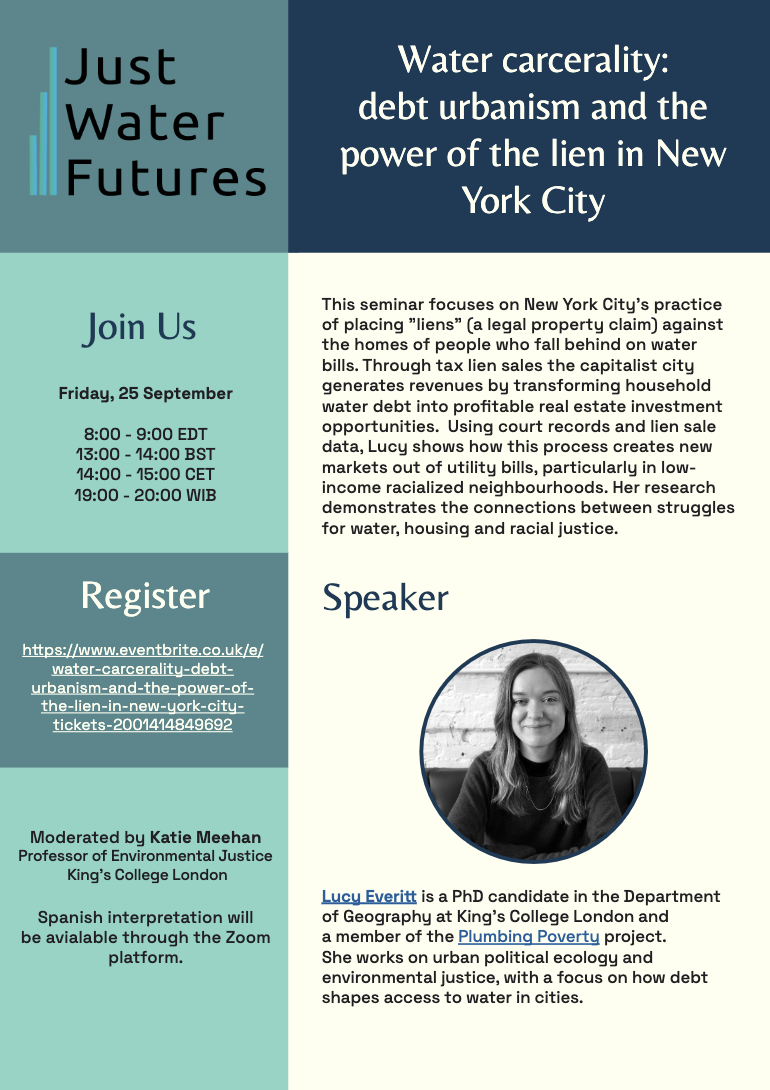 Water Carcerality: Debt Urbanism and the Power of the Lien in New York City